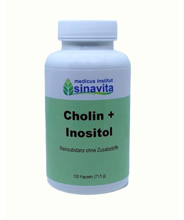 Choline + Inositol 120 caps. vegetarian capsule shell German production