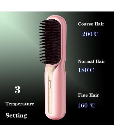 FA FIGHTART Cordless Hair Straightener Brush - Rechargeable USB-C Mini Hot Comb for Women | Portable Travel Tool 2024 - Buy Online on GoSupps.com