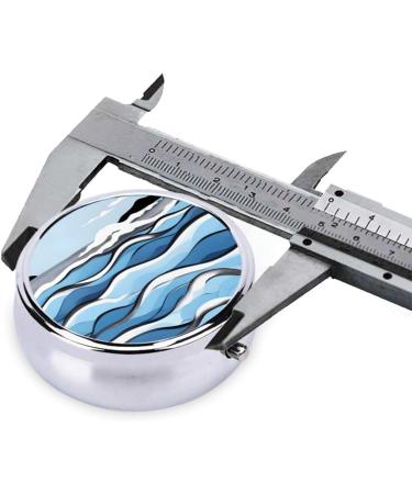 Portable Travel Pill Box - 3 Compartment Round Organizer with Waves Design for Traveling - International Shipping Available - Buy Online on GoSupps.com