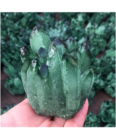 Natural Crystal Rough Stone Crafts Natural Green Ghost Phantom Quartz Crystal Cluster Crystal Druse Specimen Minerals Reiki - Buy Online on GoSupps.com