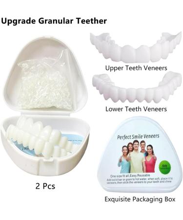Wttfc Dentures 2 Pairs Cosmetic Dentures Temporary Dentures Upper and Lower Temporary Dentures Quickly Repair Your Teeth and Smile for Men and Women - Buy Online on GoSupps.com