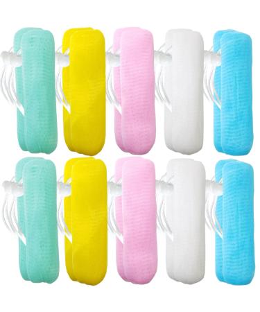 GXXMEI 20PCS Exfoliating Mesh Soap Pouch Mesh Soap Saver Bag Bubble Foam Net for Body Facial Cleaning Tool  5 Colors
