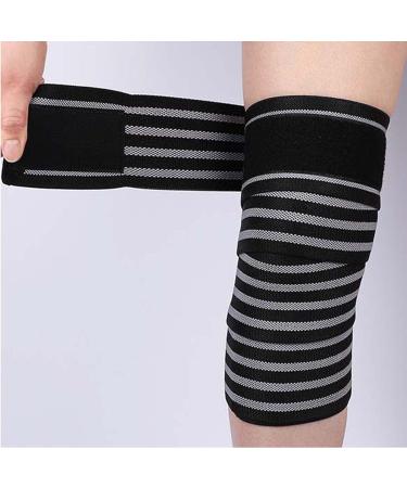 Serichamk Grey Black+Grey Knee Wraps for Weightlifting - Support and Stability - Buy Online on GoSupps.com