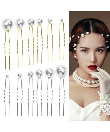 Favengo Wedding Pearl Hair Pins