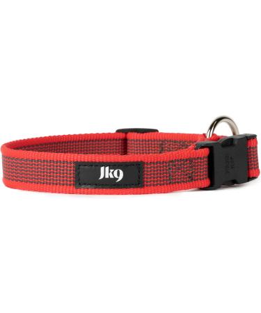 JULIUS-K9 Color & Gray Adjustable Dog Collar - 20mm Width 27-42 cm Size Red-Grey - International Shipping Available - Buy Online on GoSupps.com