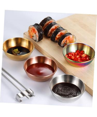 MAGICLULU 24 Pcs Silver Sauce Dish Dipping Sauce Seasoning Dish Stainless Steel 9x9cmx3pcs Silverx3pcs - Buy Online on GoSupps.com