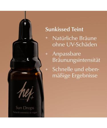 Sun Drops (15 ml) - Gentle Self-Tanner with DHA & Aloe Vera Vegan Formula for Adaptable Tanning | Hej Organic - Buy Online on GoSupps.com
