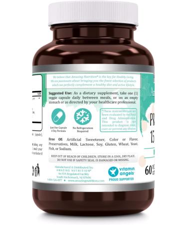 Amazing Flora Probiotic 10 Strains 15 Billions | 60 Veggie Capsules Supplement | Non-GMO | Gluten-Free | Made in USA - Buy Online on GoSupps.com