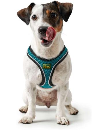 HUNTER HILO COMFORT Harness for Small Dogs - Mesh Reflective Turquoise Size S | International Shipping Available - Buy Online on GoSupps.com
