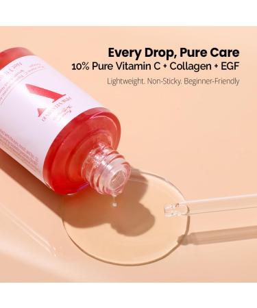 Forest of the Borges's Pink V10 Vitamin Serum 1.0 fl oz 10% Pure Vitamin C with Niacinamide Panthenol Collagen EGF & Hyaluronic Acid Lightweight Korean Facial Serum for Daily Use. - Buy Online on GoSupps.com