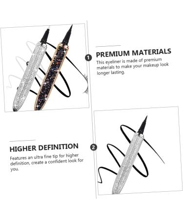 FOYTOKI 4 Pcs Diamond Eyeliner Waterproof Eyeliners Liquid Eye Liner Eyeliner Liquid Pen Silver Black - Buy Online on GoSupps.com