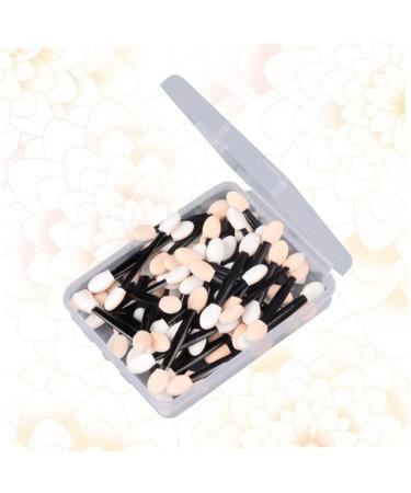 Ipetboom 50 Pcs Makeup Applicators Professional Double- End Eyeshadow Cosmetic Makeup Brush Size 1 Black - Buy Online on GoSupps.com