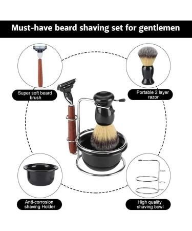 Moum Routes 4-in-1 Shaving Set | Premium Wet Shaving Kit with Brush Bowl & Silver Tip Razor | Ultimate Grooming Tool for Men - Buy Online on GoSupps.com