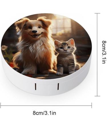 Buy Dogs and Cats Print Contact Lens Case | Travel Care Box for Lenses - International Shipping Available - Buy Online on GoSupps.com