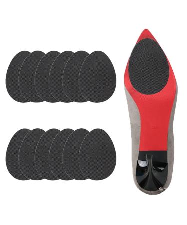 Non-Slip Shoe Pads for Bottom of Shoes  12Pcs Rubber Self-Adhesive High Heels Shoe Grips Stickers  Shoes Sole Protector for Men&Women(Black)