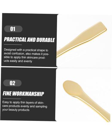 Healeved 20 Pcs Mask Spoon Beauty Spoon Face Cream Pick Spoon Makeup Gadgets Cosmetic Spoons Airbrush Abs 6X1X0.3CMx2pcs Goldenx2pcs - Buy Online on GoSupps.com