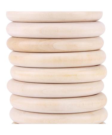 Akozon Baby Teether Toys - 10pcs Natural Wooden Teething Rings & Bracelets | Safe Baby Teething Accessories | Ideal DIY Craft - Buy Online on GoSupps.com