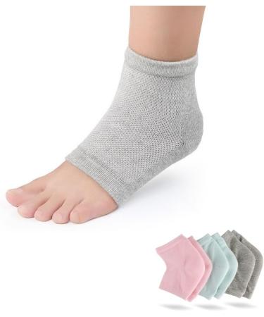 3 Pairs of Moisturizing Gel Heel Socks - Soft Ventilated Open-Toe Design for Dry Tough Skin Care - Buy Online on GoSupps.com