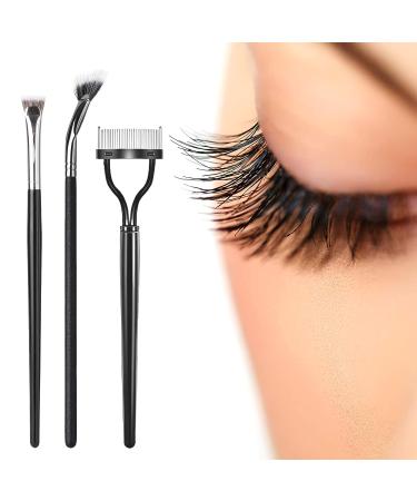 Gootrades Mascara Fan Brush & Eyelash Comb - Eyebrow Brush & Separator Applicator for Natural Lifted Lashes - Cosmetic Tools - Buy Online on GoSupps.com