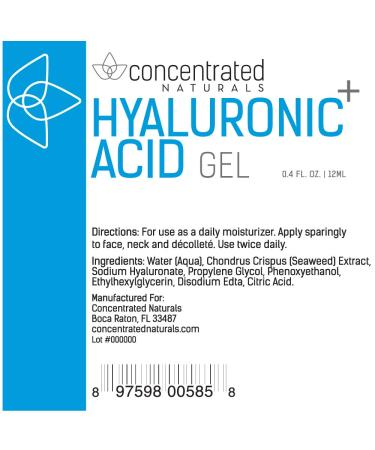 Hyaluronic Acid Gel for Face | Hydrating & Tone-Improving Applicator | Youthful Skin | 0.4 oz / 12 g - Buy Online on GoSupps.com
