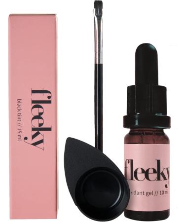 Fleeky Eyebrow Color Set Lash & Brow Tint Color Gel Selfdyeing Painting & Brush 15 + 10 ml Color for eyebrows Black or Brown or Light Brown brown - Buy Online on GoSupps.com