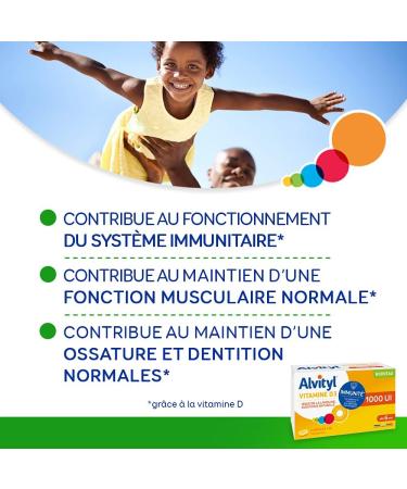 Alvityl - Vitamin D3 1000 IU - 60 Capsules - From 6 years old - Buy Online on GoSupps.com