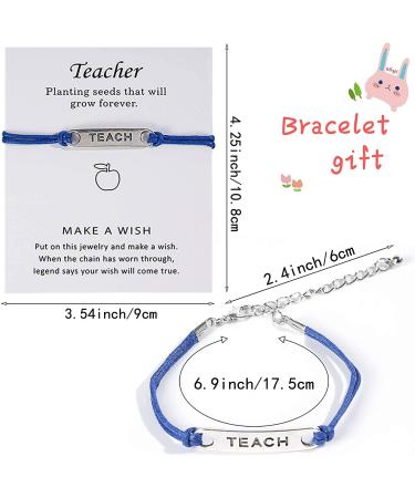48pcs Teacher Appreciation Gift Set: Makeup Pouches, Blessing Card Bracelets, Greeting Card, Hair Ties - Buy Online on GoSupps.com