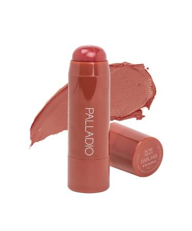 Palladio I'm Blushing 2-in-1 Cheek and Lip Tint, Buildable Lightweight Cream Blush, Sheer Multi Stick Hydrating formula, All day wear, Easy Application, Shimmery, Blends Perfectly onto Skin, Darling