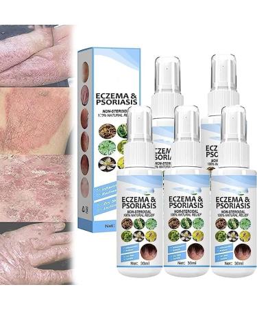 BIVOO Herbal Psoriasis Relief Spray Vitiligo Psoriasis Treatment Relief Spray Psoriasis Treatment Spray for All Skin Types (Size : 5pcs)