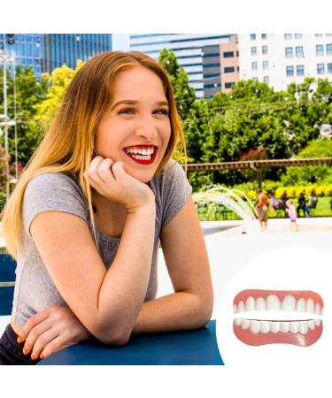 Instant Denture Veneers 1 Pair Removable Teeth Whitening Temporary Denture Upper Lower Teeth Replacement Fake Tooth for Men Women - Buy Online on GoSupps.com