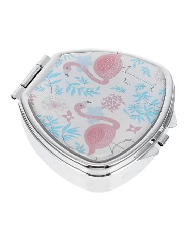GLEAVI Pill Box Portable Pill Case for Purse & Pocket with 2 Compartments Cute Medicine Organizer Travel Pill Box Decorative Metal Medicine Vitamin Organizer (swan)