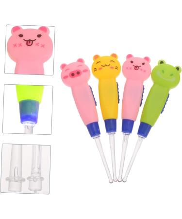4pcs LED Health Cartoon Pick Replacement Heads for Safe Home Care - Luminous Animal Design, Scoop Cleaning Spoon for Visual Ear Cleaning - Remover Tool - Buy Online on GoSupps.com