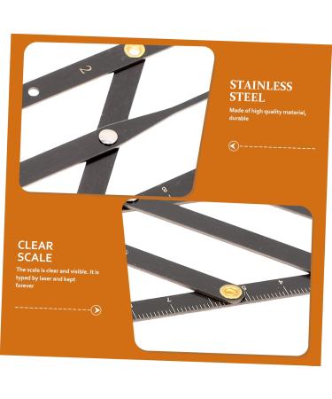 Healeved 7 Pcs Second Generation Scale Eyebrow Shaper Ruler Eyebrow Balance Ruler Stainless Steel 25x5x0.6cmx7pcs Blackx7pcs - Buy Online on GoSupps.com