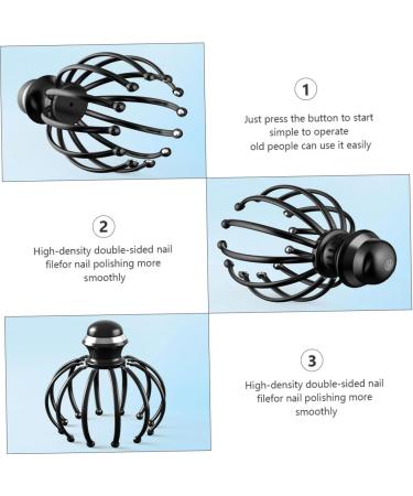 Goohochy Scalp Brush - Manual Head Massager & Scalp Scratcher 18x14.5cm - Black - Improve Hair Health & Relaxation - Perfect for All Hair Types - Buy Online on GoSupps.com