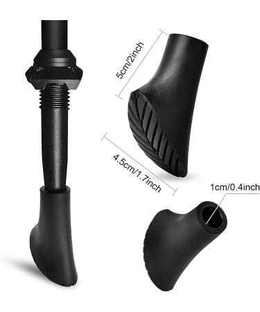 Vabneer Nordic Walking Stick Rubber Buffers - 12 Pack 10mm Diameter Walking Pads for Trekking on Asphalt Gravel and Mountains - Buy Online on GoSupps.com