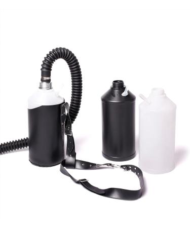 Latex Cosplay Gas Mask - White Full Half Face Fetish Mask with 2L Breathing Bottle - Buy Online on GoSupps.com