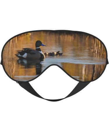 Loon Nature Bird Print Sleep Eye Mask - Soft Eyeshade for Travel & Naps | Unisex Black Eye Cover - Buy Online on GoSupps.com