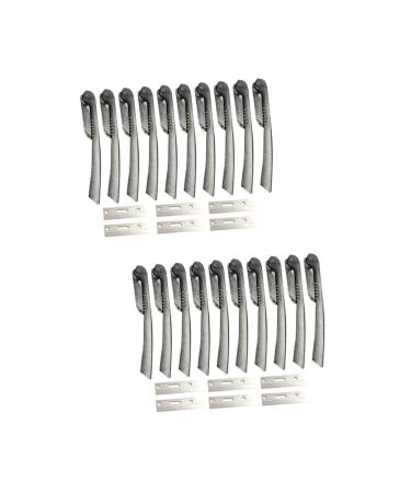 FRCOLOR 2 Sets 10pcs Eyebrow Shear Beauty Facial Razor Dermaplaning Shaving Tool Eyebrow Shaver Facial Hair Remover up Tools Eyebrow Shaper Miss Eyebrow Foldable 14.5X2CMx2pcs Blackx2pcs