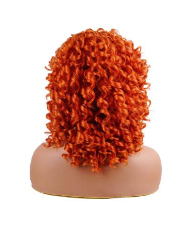 Short Loose Curly Wig for Black Women | Synthetic Natural Half Wig in Ginger (Orange) - Buy Online on GoSupps.com