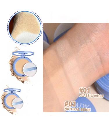Oil Control Matte Pressed Powder - Long-Lasting & Waterproof Setting Makeup in Natural Beige - Buy Online on GoSupps.com
