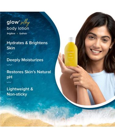 Glow+ Silky Body Lotion - 24-Hour Moisturization Papaya & Vitamin C Infused Fast-Absorbing Non-Sticky | Perfect for Normal to Dry Skin - 10.14 Fl Oz (300ml) - International Shipping Available - Buy Online on GoSupps.com