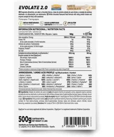  HSN HSN Evolate 2.0 Whey Protein Isolate | White Chocolate 500g 17 smoothies | Whey Protein Isolate | WPI 90% CFM | Grass-Fed | DigeZyme Enzymes | Non-GMO vegan gluten-free and soy-free - Buy Online on GoSupps.com