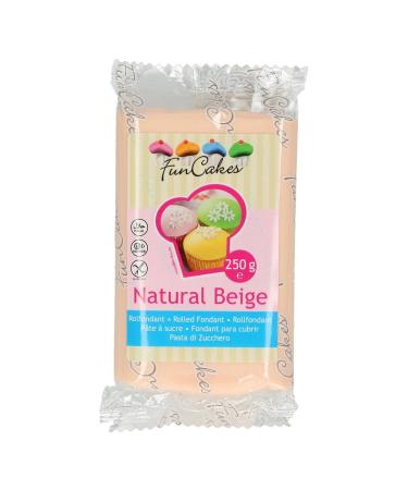 FunCakes Fondant -Natural beige Pack of 4 (4 x 250 g) Natural Beige (4 X 250 G)