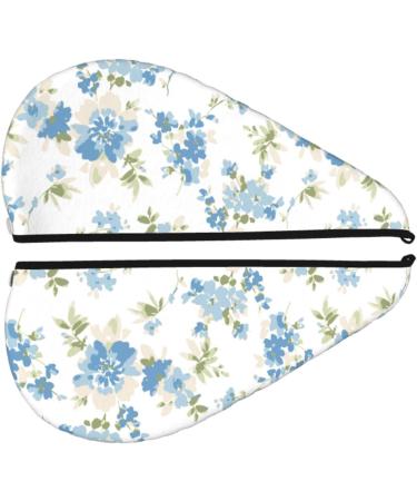 Buy Abstract Blue Flower Microfiber Hair Towel Super Absorbent Quick Dry Hair Turban for Curly & Thick Hair | Women's Hair Wrap Cap - Buy Online on GoSupps.com