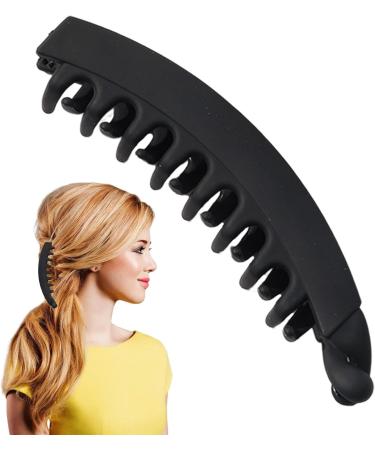 Hairpin Claw Clip Cute Hair Accessories with Banana Design Clips for Curly Hair Claw Clips for Thin Hair Non-Slip Hairpins for Thick Hair Bairong Matte Black - Buy Online on GoSupps.com