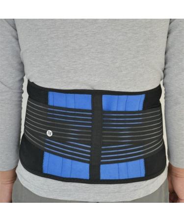 Buy Breathable Back Support Belt for Men & Women | Lumbar Band for Lower Back Pain Relief | Ischias Back Belt in Black - XL/XXXXL - Buy Online on GoSupps.com