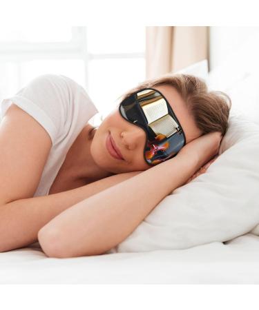 Violin & Book Double-Sided Sleep Eye Mask | Soft Blindfold with Adjustable Strap | Light Blocking Black - Buy Online on GoSupps.com