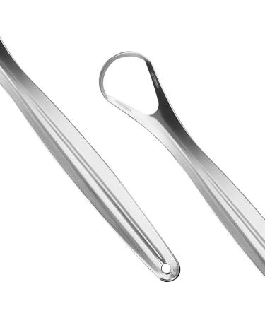 Stainless Steel Tongue Scraper Set | Reduce Bad Breath | U-Shaped & Spoon Shape Tongue Cleaner | Premium Oral Care Tool - Buy Online on GoSupps.com