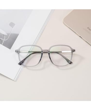 GUDVUE Blue Light Glasses for Men & Women - Anti Glare UV400 Eye Strain Relief for Computer Gaming TV & Phones - Stylish Grey/Silver Frames - Buy Online on GoSupps.com