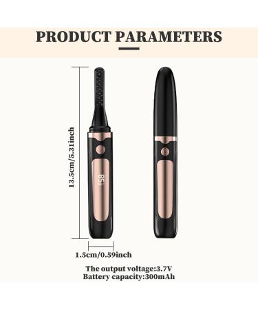 Heated Eyelash Curler 4 Heating Levels Electric Eyelash Curler Eyelash Curlers With Comb and LED Display USB Rechargeable 5 Min Auto Off Lash Curler Gifts for Her Eyelash Curlers - Buy Online on GoSupps.com